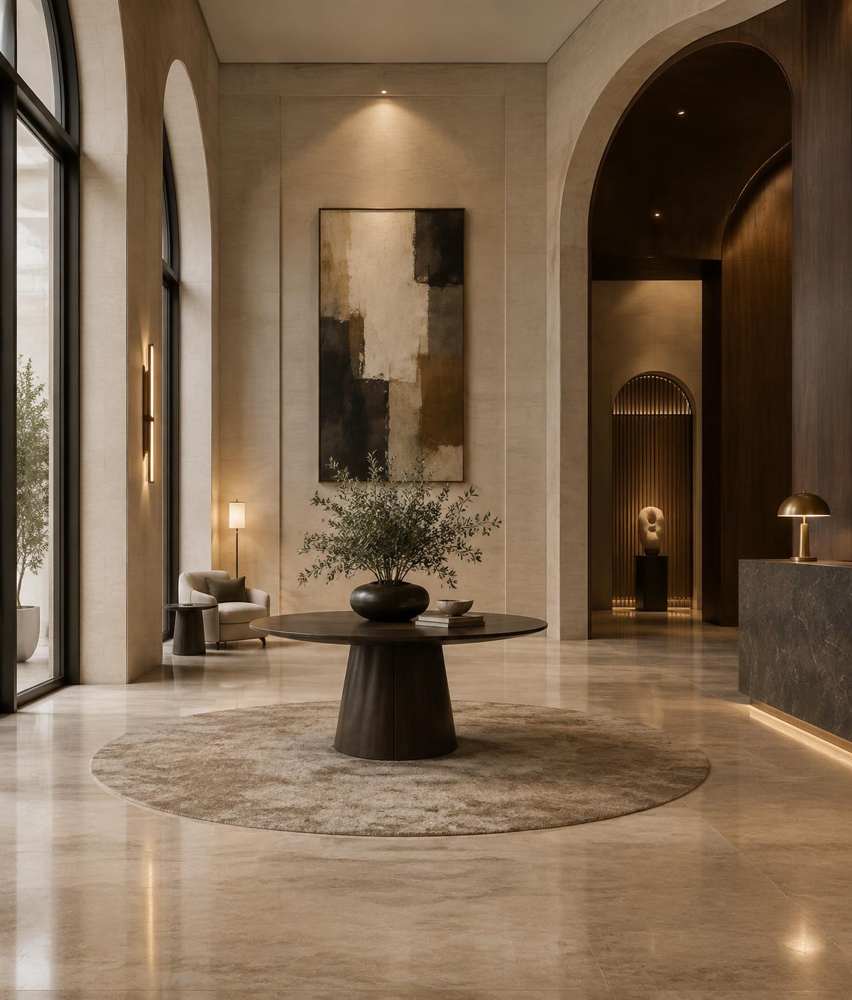 Indicative refined residential lobby